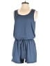 Pink Lily Solid Blue Romper Size S - photo 1