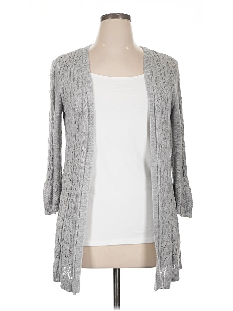 Pre-owned Lety & Me Cardigan Sweater In Gray