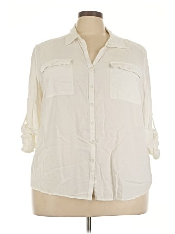 Spense 3/4 Sleeve Button-Down Shirt (view 1)