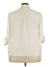 Spense Ivory 3/4 Sleeve Button-Down Shirt Size 3X - photo 2
