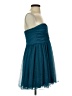 Deb 100% Polyester Hearts Teal Cocktail Dress Size 5 - photo 4