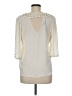 A. Byer 100% Polyester Ivory 3/4 Sleeve Blouse Size M - photo 2