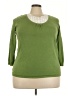 Liz Claiborne 100% Cotton Green Pullover Sweater Size 3X - photo 1