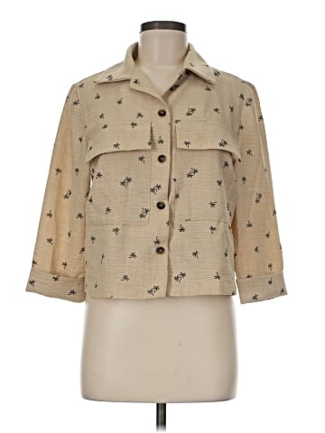Willi Smith 3/4 Sleeve Button-Down Shirt (view 1)