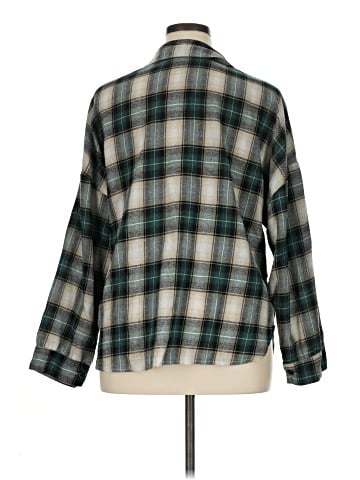 Romwe 3/4 Sleeve Button-Down Shirt (view 2)
