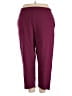Woman Within Solid Burgundy Active Pants Size 22 (1X) - photo 1