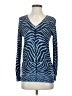 MICHAEL Michael Kors Animal Print Blue Pullover Sweater Size XS - photo 1
