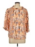 Democracy 100% Rayon Orange 3/4 Sleeve Blouse Size L - photo 1