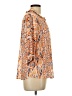 Democracy 100% Rayon Orange 3/4 Sleeve Blouse Size L - photo 4