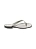 Sigerson Morrison Silver Flip Flops Size 10 - photo 1