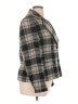 AK Anne Klein 100% Lambswool Plaid Gray Wool Blazer Size 16 - photo 4