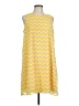 Tacera 100% Polyester Chevron-herringbone Yellow Casual Dress Size L - photo 1