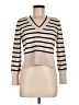 Marled by Reunited Stripes Ivory Pullover Sweater Size M - photo 1