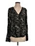Joie 100% Viscose Camo Black Long Sleeve Blouse Size S - photo 1