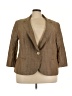 Lafayette 148 New York Chevron-herringbone Brown Blazer Size 22 - photo 1