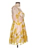 Hutch 100% Polyester Hearts Yellow Cocktail Dress Size L - photo 4