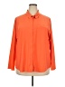 Athleta Color Block Orange Long Sleeve Button-Down Shirt Size 2X - photo 1