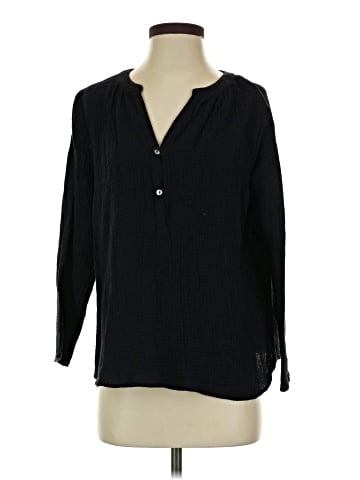 Magaschoni Long Sleeve Henley (view 1)