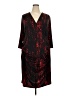 Jennifer Lopez Print Black Cocktail Dress Size 2X - photo 1