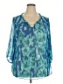 Jaclyn Smith 100% Polyester Teal 3/4 Sleeve Blouse Size XXL - photo 1