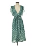 Glamorous 100% Polyester Polka Dots Green Cocktail Dress Size XS - photo 1