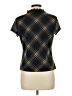 AK Anne Klein 100% Polyester Argyle Black Short Sleeve Top Size L (petite) - photo 2