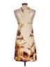 Buttons Print Tan Cocktail Dress Size L - photo 2