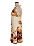 Buttons Print Tan Cocktail Dress Size L - photo 5