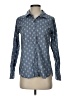 Garnet Hill Paisley Blue Long Sleeve Button-Down Shirt Size 2 - photo 1