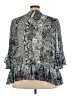 MICHAEL Michael Kors Blue 3/4 Sleeve Blouse Size 3X - photo 2