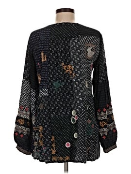 Johnny Was Long Sleeve Silk Top (view 2)
