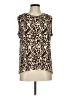 14th & Union Animal Print Tan Sleeveless T-Shirt Size M - photo 1