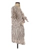 Sabo 100% Polyester Stripes Tan Casual Dress Size XS - photo 4