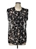 Black Rainn 100% Polyester Black Short Sleeve Blouse Size L - photo 1