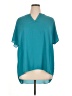 Worthington 100% Polyester Teal Short Sleeve Blouse Size 1X - photo 1