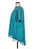 Worthington 100% Polyester Teal Short Sleeve Blouse Size 1X - photo 5