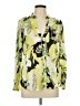 Chic Connection 100% Cotton Print Green Long Sleeve Blouse Size L - photo 1