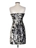Decode 1.8 100% Polyester Metallic Silver Cocktail Dress Size 2 - photo 2