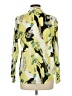 Chic Connection 100% Cotton Print Green Long Sleeve Blouse Size L - photo 2