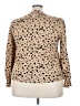 Unbranded Animal Print Tan Long Sleeve Blouse Size 3X - photo 2