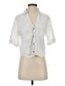 Zara White 3/4 Sleeve Button-Down Shirt Size S - photo 1