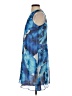 Calvin Klein 100% Polyester Print Blue Cocktail Dress Size S (estimated) - photo 5