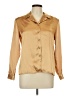 Worthington 100% Polyester Metallic Tan Long Sleeve Blouse Size 10 (petite) - photo 1