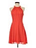 Express 100% Polyester Solid Orange Cocktail Dress Size 4 - photo 1