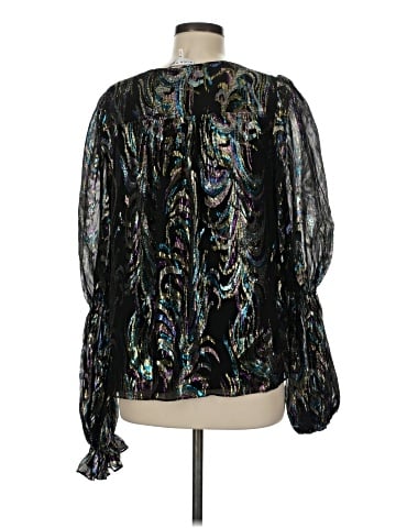 Trina Turk Long Sleeve Silk Top (view 2)