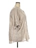 Lila Rose Metallic Silver 3/4 Sleeve Blouse Size 2X - photo 4