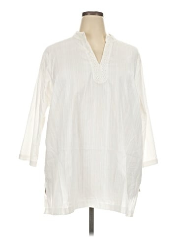 Caribbean Joe 3/4 Sleeve Blouse (view 1)