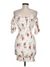 Aqua 100% Polyester Floral White Cocktail Dress Size M - photo 2