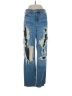 American Eagle Outfitters 100% Cotton Graphic Blue Jeans Size 4 - photo 1