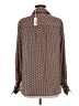 Max Studio 100% Polyester Chevron-herringbone Brown Red Long Sleeve Blouse Size M - photo 2